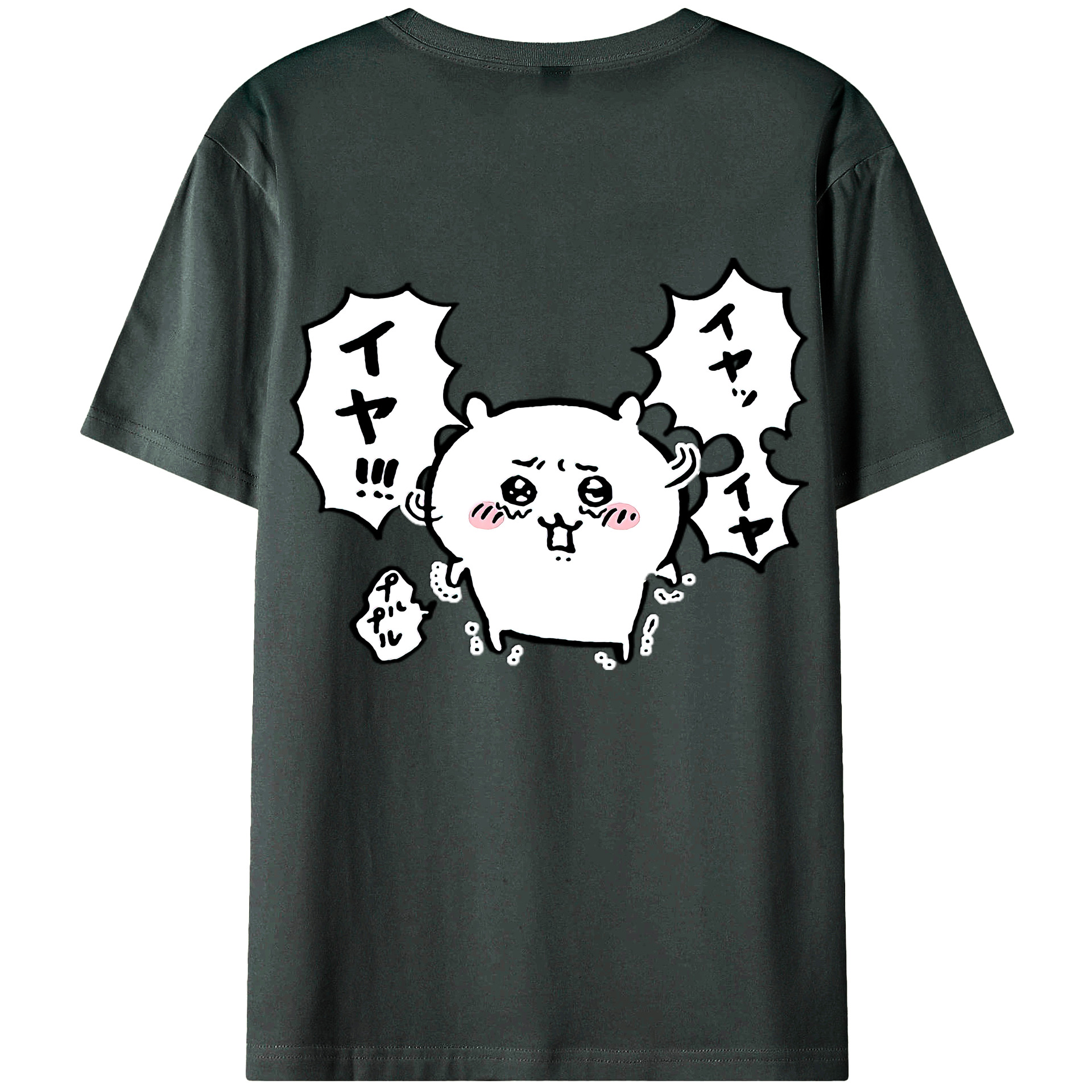（画像用） ちいかわ ちいかわ Chii-kawa chiikawa 綿100％ メンズ半袖Tシャツ（バックプリント） 通気性